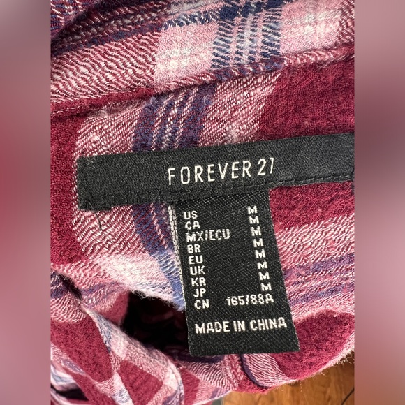 EUC Forever 21 Plaid Button Front Shirt - Picture 12 of 12